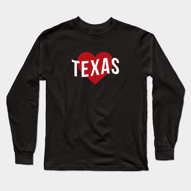 Texas Love Long Sleeve T-Shirt by Novel_Designs